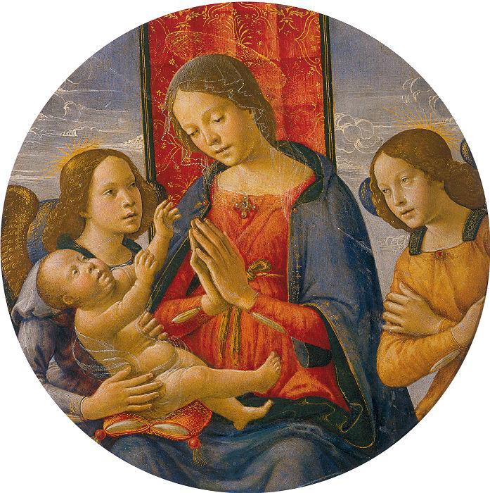 Mainardi, Sebastiano Virgin Adoring the Child with Two Angels Germany oil painting art